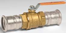 Vic-Press 304 Brass Body Ball Valve with Stainless Steel Pressfit Ends SERIES 589 (P P) Series 589 Ball Valve is a standard port valve with Pressfit ends for fast, easy installation.