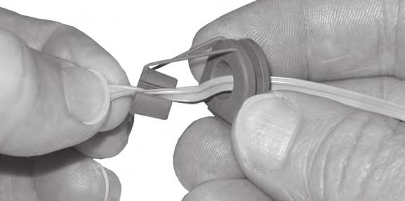 Push SPLIT PLUG () into GROMMET () to seal. Fig. e. Fig. a Fig. b ".