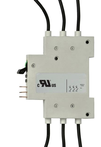 A single unit monitors up to three phases. When used on 1- and 2-pole switches unused conductor(s) are removed after installation.