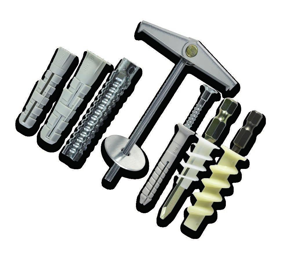 Universal metal dowel Suitability Concrete, solid brick, porous concrete, limitations for perforated bricks and hollow concrete blocks Features Perfect screw guidance thanks to ribbed internal