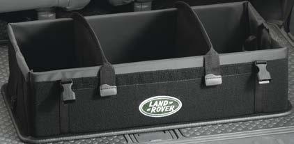 Land Rover-branded hanger easily attaches to the back of the