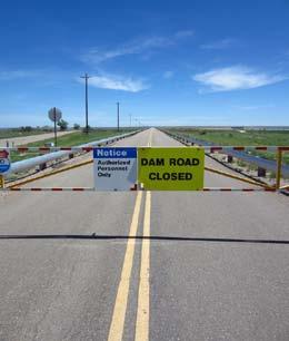 With are the recent rain the lake was high and water was being released. and the dam road was closed.