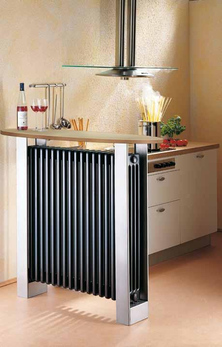 It is a modern tube radiator and bench/counter all rolled into one. Architecture counter.
