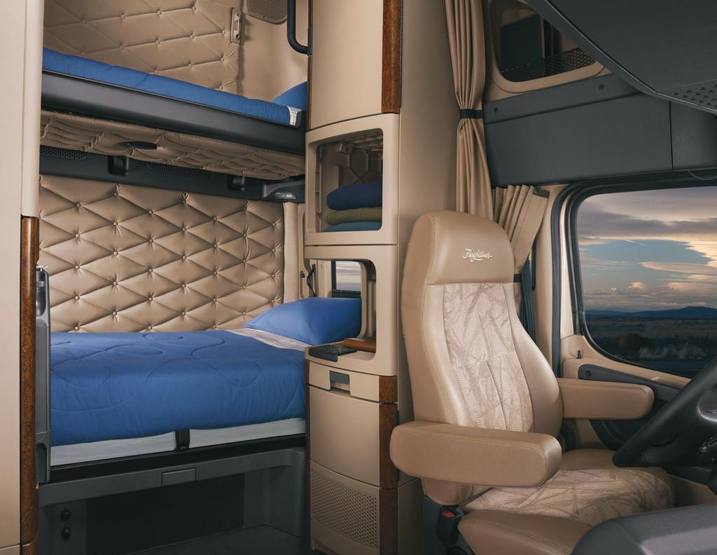 IT S LIKE DRIVING IN FIRST CLASS. The Cascadia and Cascadia Evolution are incredibly roomy. Adjustable seats are two inches wider, longer and higher than most in the industry.