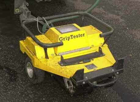 3.3 GripTester GripTester is a small trailer used by many local authorities for measuring wet low speed skid resistance (Figure 3-4).
