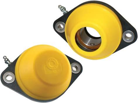 CB-R COMPONENTS Housing in reinforce polyamie (Housing in reinforce polypropylene available on request). Ajustable chrome steel or stainless steel ball bearing, pre-lubricate.