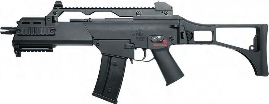 8 cm folded) Barrel Length = 247 mm Magazine Capacity = 470 Rounds Velocity = 380+ fps with 0.20 gram BB s Weight = 2.