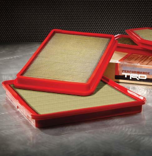 TRD PERFORMANCE BRAKE PADS The enhanced stopping power from TRD brake pads helps decrease stopping distance.