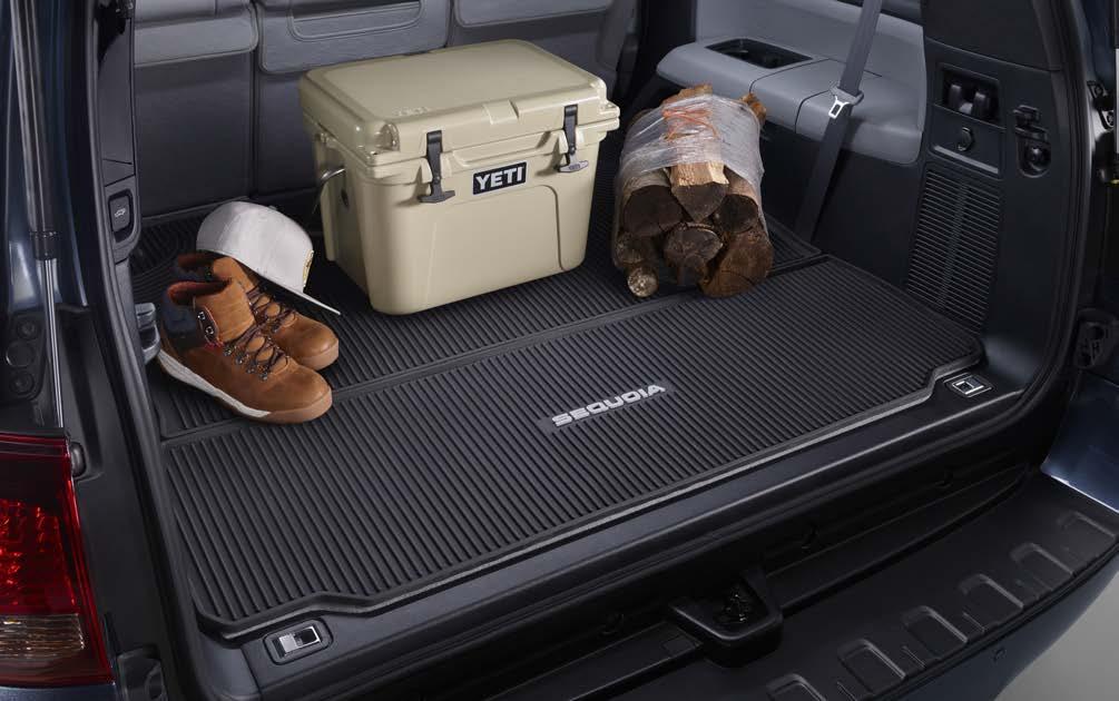 INTERIOR ALL-WEATHER CARGO MAT 4 The tough, flexible all-weather cargo tray allows you to carry a wide variety of items and helps protect your cargo area carpeting.