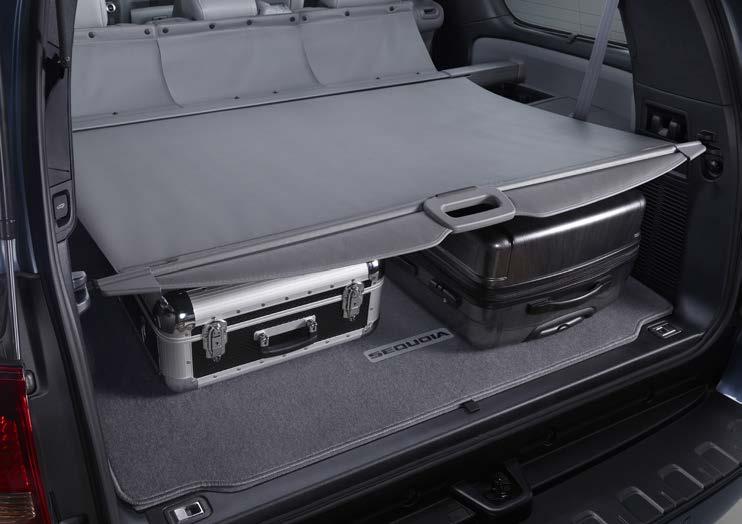 the mat in place CARGO COVER 4 Hide your cargo area from view for added protection and peace of mind.