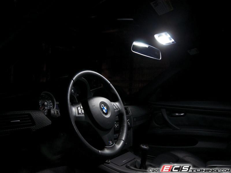 LED Installation Instructions Interior Lighting Kit for BMW E90 Tools Trim removal tool ES517779 (Kit) T20 Torx Driver Kit Contents 36mm white LED festoon (qty 1) 42mm white LED festoon (qty 3)