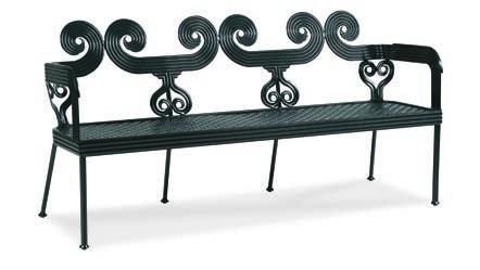 BENCHES AE-D41-41 Augustine Metal Garden Bench Outside W 66