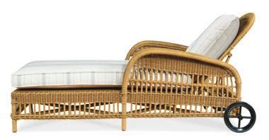 Mainland Wicker Articulating Chaise Outside W 31.