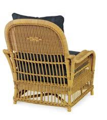 Wicker Lounge Chair w/ Button Back AE-D40-12-NT Mainland Wicker Lounge Chair Outside W 29 D 35.5 H 35.