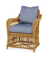 AE-D40-54 Mainland Wicker Large Dining Arm Chair Outside W 29 D 28 H 37.5 Inside W 21 D 19.5 H 16 Seat 21.5 Arm 26.