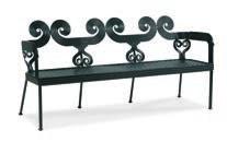 5 ARM 25 AE-D41-41 Augustine Metal Garden Bench Outside W 66 D 22.