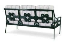 5 AE-D41-41 Augustine Metal Garden Bench shown with AE-D41-41-PAD