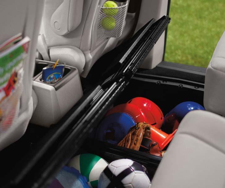 cargo net Rear in-floor Stow n Go storage THE MOST CONCEALED STORAGE SPACE IN ITS CLASS 1