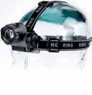 180 lumens (high beam) and 90 lumens (low beam) Run time: high 8 hours / low 30 hours Shock proof from a height of 1 m IP44 Ingress Protection Rating Soft, adjustable head band Zoom