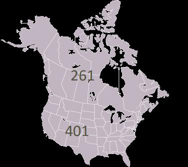 and Canada (24 span both countries)! 612 programs offer carpooling!