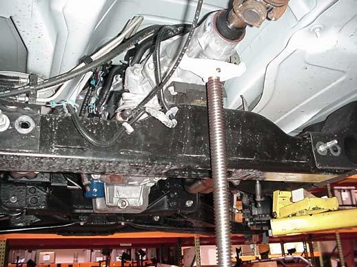 When installing header on driver s side, the header bolt closest to the firewall may have to be installed from the under side of the vehicle.
