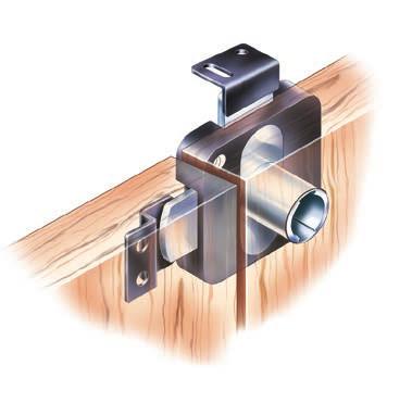 LOCKS BOTH DOORS WITHOUT THE USE OF A SPRING CATCH Orientation Top Setback Top Side Extension* Setback * Measured from center of cylinder to tip of cam in unlocked position Side Extension* Throw