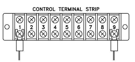 Single button open/close device: Wire to terminals 7 and 8 on control terminal strip. 5.