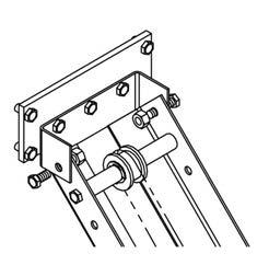 WALL MOUNTING BRACKET AND OPERATOR INSTALLATION: 8 NOTE: Trolley type operators should generally be mounted directly over the center of the door and the trolley tracks should clear the tracks by
