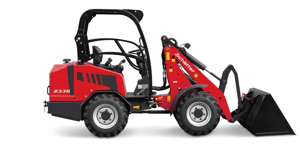 THE SCHÄFFER 2034: THE LOADER IN THE 2T CLASS The Schäffer 2034 is an agile loader with an exceptional 3-cylinder Kubota motor with 24 kw (33 HP).