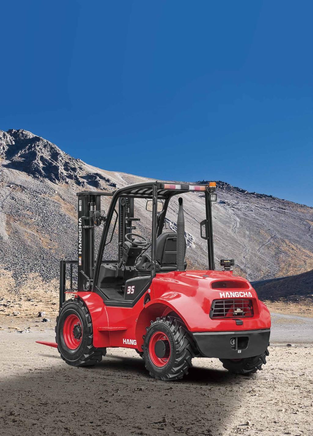 Four-Wheel Drive Rough Terrain Forklift with capacities of 5,000 to 7,000lbs A M E R I C A lbs 7000 Company address: 405-A Granite Street Charlotte, NC 28273 5000 4000 3000 2000 Facebook Toll Free
