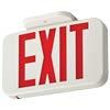 Contractor Select LED Exits EXR LED EL M6 White Thermoplastic LED EXIT, A/C Only, RED Single Face with Extra Face