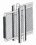 SAFETY PRECAUTIS FOR OPEN ROLLER GATES WARNING Gate Edge on Rear of Gate for Open Direction Gate Edge on Fence Post for Open Direction Gate Edge on Leading Edge of Gate for Close Direction WARNING
