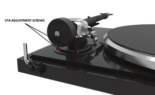 To set the required VTF, lower the tonearm lift lever as indicated in the illustration and place the tip of the stylus on the pressure gauge.