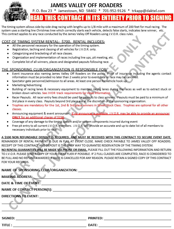 Example Contract For more information pertaining to