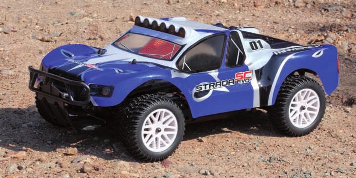 RADIO GEAR INCLUDED SUPERB PERFORMANCE.. GREAT FUN.. AWESOME VALUE The Strada SC Evo For off-road scale looks and bodyshell-banging action, there s no beating short course truck racing!