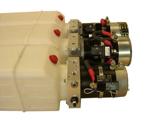 Typical applications: power packs Used in combination with external valves.