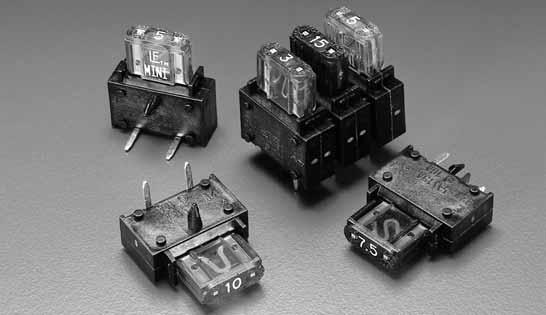 F 32 V Special Types For MINI Fuses P.C. Board Mount Type The MINI Fuse P.C. board fuseholders bring the reliability and availability of the plug-in 32V MINI Fuse to the circuit board.