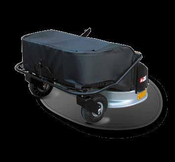 Cutting and shredding of grass, bushes on green areas, rough grounds, undergrowth, uncultivated or industrial areas with discharge on the ground. Standard Ridge 2 - Ridge 2 with extensions.