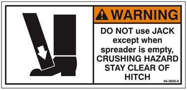 Do Not remove any safety signs. Safety signs are for operator protection and information.