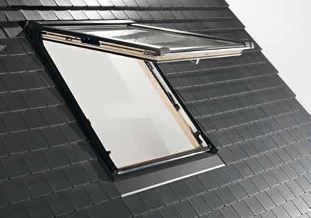 Roof window Designo R8 in timber with insulation collar as standard Designo R8 top-hung roof window Timber The benefits at a glance Usage: All type of room environments Thermal transmission value U W