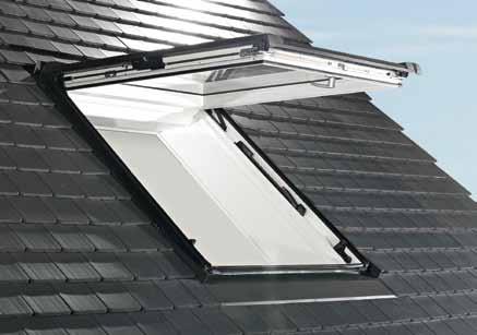 Roof window Designo R8 in PVC with insulation collar as standard Designo R8 top-hung roof window PVC The benefits at a glance Usage: All type of room environments Thermal transmission value U W :