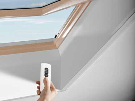 Roof window Designo R4 RotoTronic Switch and Radio remote window (E/EF) Designo R4 RotoTronic Switch (E) and Radio remote (EF) roof windows, Timber The benefits at a glance Concealed drive unit
