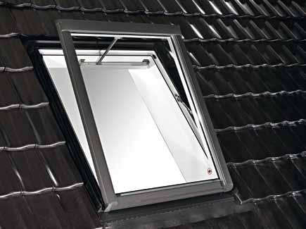 Roof window Designo R5 smoke extraction roof window Designo WRA R5 Smoke extraction roof window Timber / PVC The benefits at a glance No handle Bottom opening Anti-slam protection For heated living