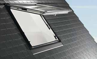 Roto Designo Opening Perfectly reflecting the Roto policy of More freedom for more convenience, the Designo roof window range is really better conceived.