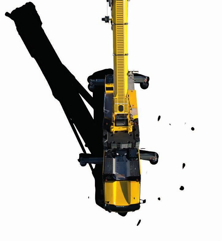 6 ft) and a narrow tail swing of only 3,5 m (11.6 ft) this is one of the most compact cranes in it s class making it easy to work in confined job sites.