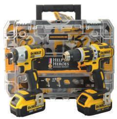 18V XR LI-ION BRUSHLESS LIMITED EDITION TWIN KIT DCK295M2TH Limited Edition Help for Heroes endorsed product.