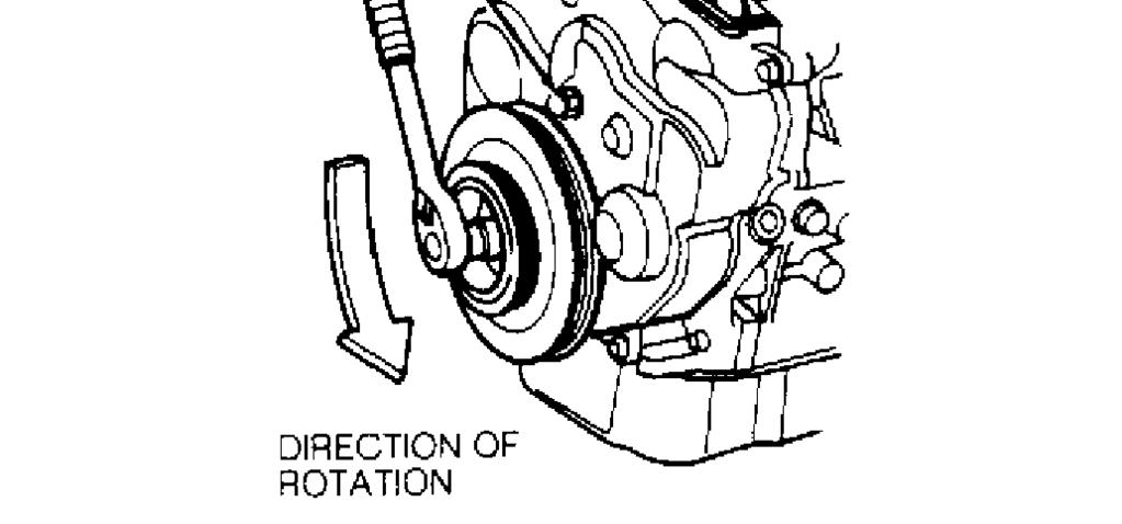 Fig. 3: Locating Timing Belt Adjuster Nut (Typical) Courtesy of American Honda Motor Co., Inc.