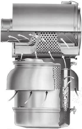 Powerful Two-Stage Filtration The first stage of this powerful air cleaner consists of a cluster of our Donaldson Donaclone tubes.