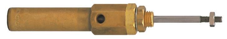 3/8 BORE BRASS MINIMATIC CYLINDER 3SS-AR-/2 Spring Extended Available Stroke Lengths: /2 2.687 #5-40 thd. #0-32 port 5/6-24 thd.