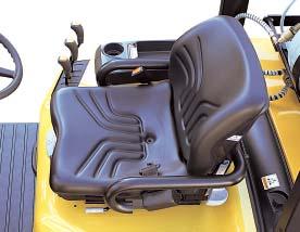 1 Hydraulic control levers Ergonomically shaped and positioned